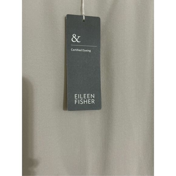 Eileen, Fisher, NWT Bone chambray airy organic cotton shift top size medium extr - Picture 4 of 6